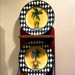 Sahara Decorative Plates (2). Shelf sold separately.